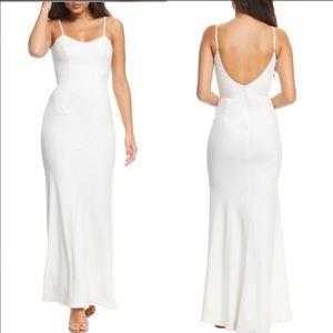 Dress the population NWT white Jodi Gown size XXS